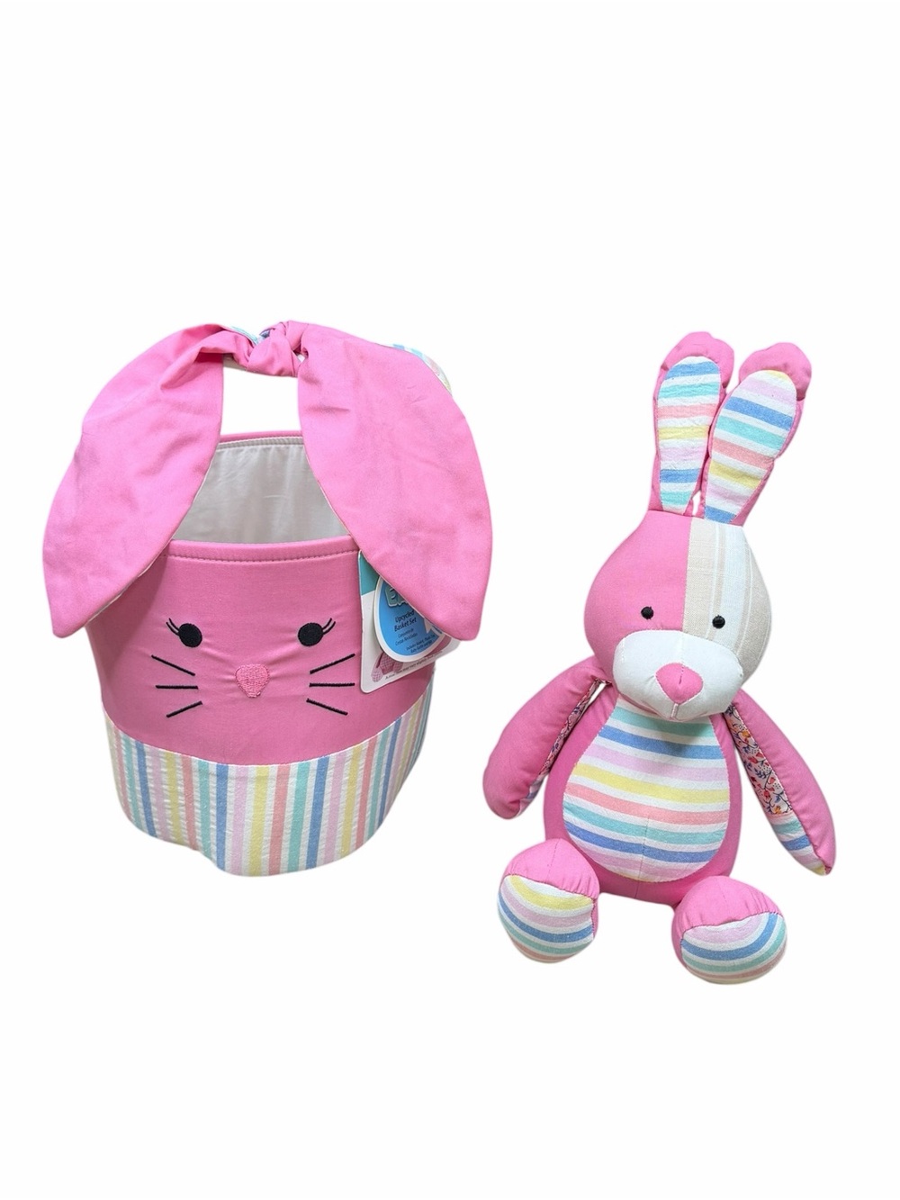 NWT DanDee Pink Upcycled Easter Basket Set